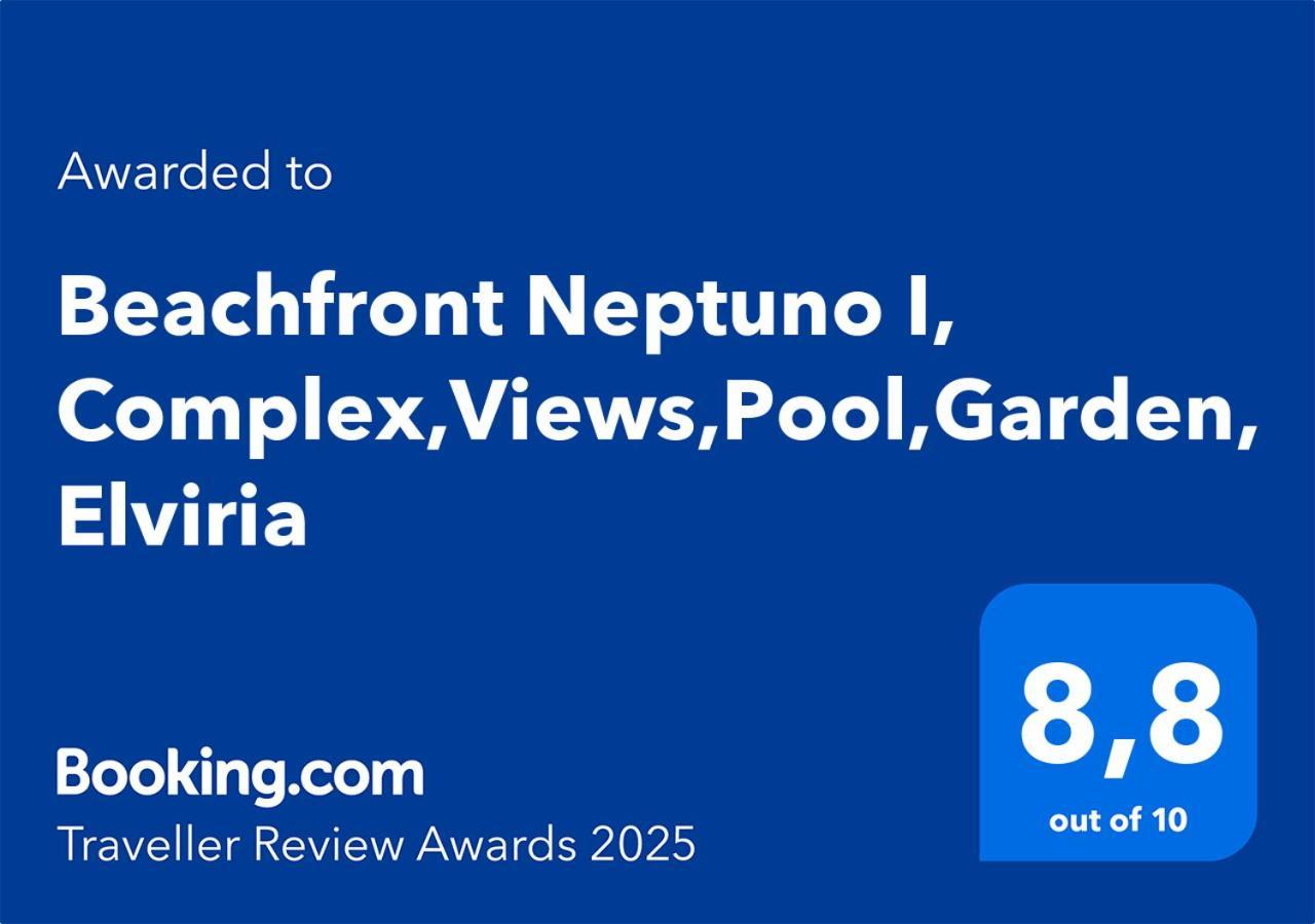 Beachfront Neptuno I, Complex,Views,Pool,Garden, Elviria Marbella Exterior photo